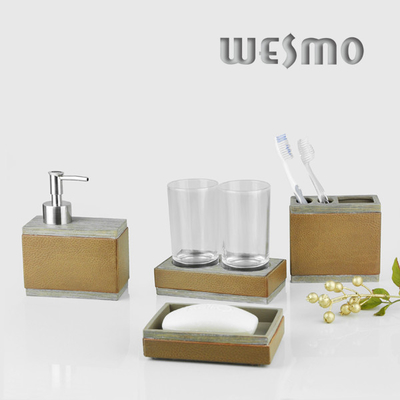 Polyresin Bathroom Set with Soap dispenser / Tumbler / Soap dish / Soap dispenser