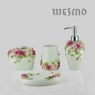 4 Piece Polyresin Bathroom Set