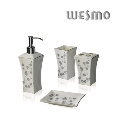 Modern 4 Pcs Porcelain Bathroom Accessories Set