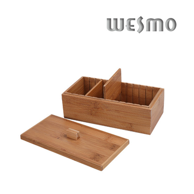 WCB0351A Natural Adjusted Bamboo Jewelry Box that Divided to Three Parts