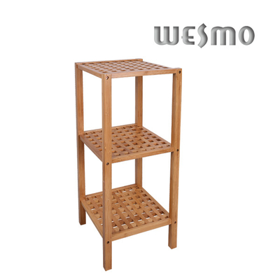 Environmentally Natural Color 2 Layers Bamboo Bathroom Shelf / Storage Rack