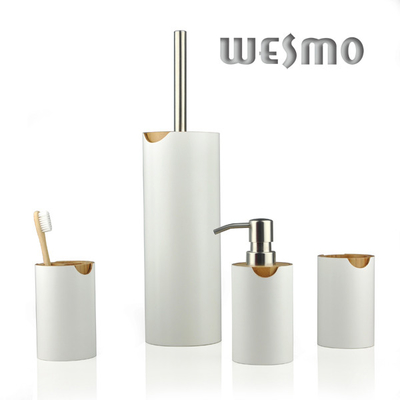 White Pained Bamboo Bathroom Sets WBB0627A