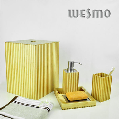 Two Tone Bamboo Bathroom Sets and Accessories