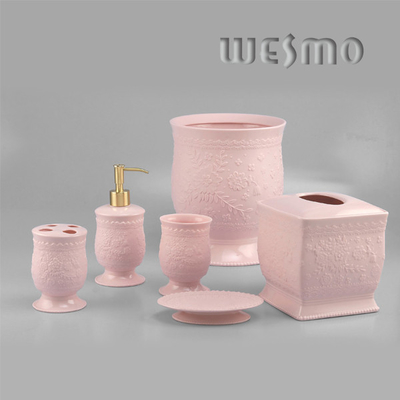 Modern Home Virage Nuance Pink 6 Piece Ceramic Bathroom sets